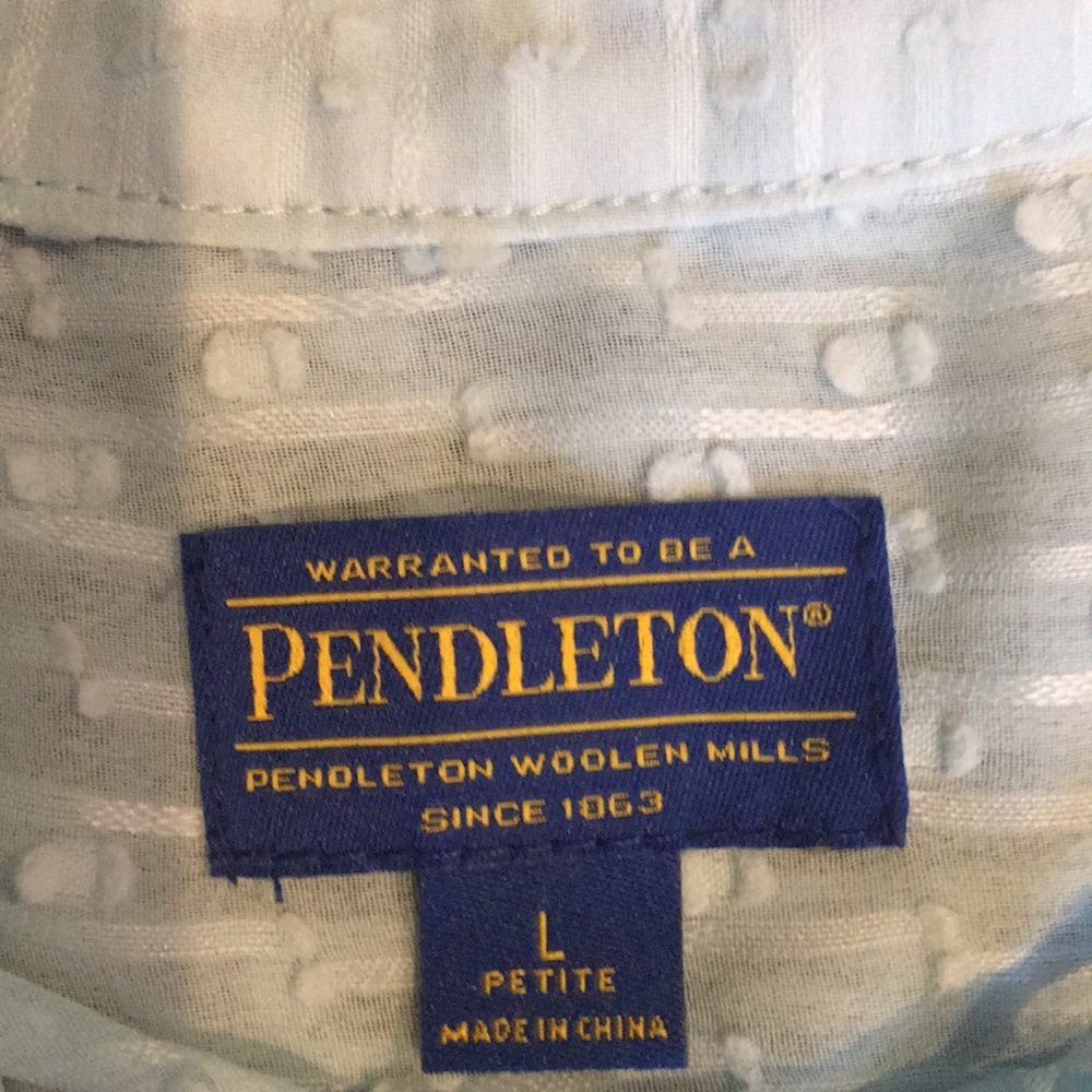 Light blue color. Long sleeve Pendleton shirt - Picture 4 of 7